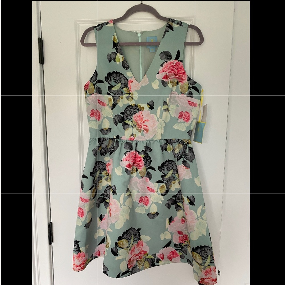 Floral blue dress